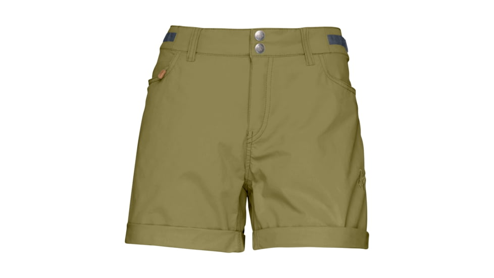 Norrona Svalbard Light Cotton Shorts - Womens, Olive Drab, Extra Small, 7042698433329