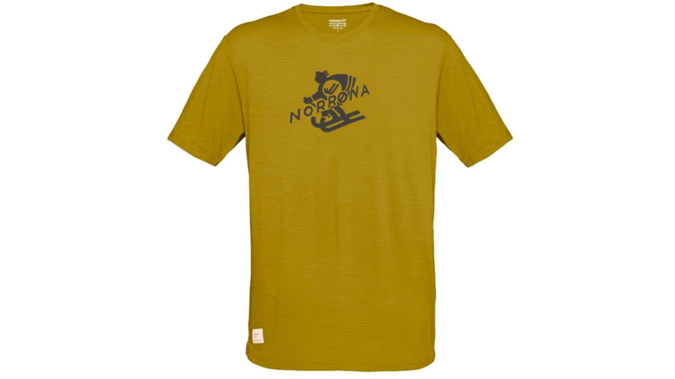 Norrona Svalbard Wool T- Shirt - Mens, Golden Palm, Medium, 7042698459244