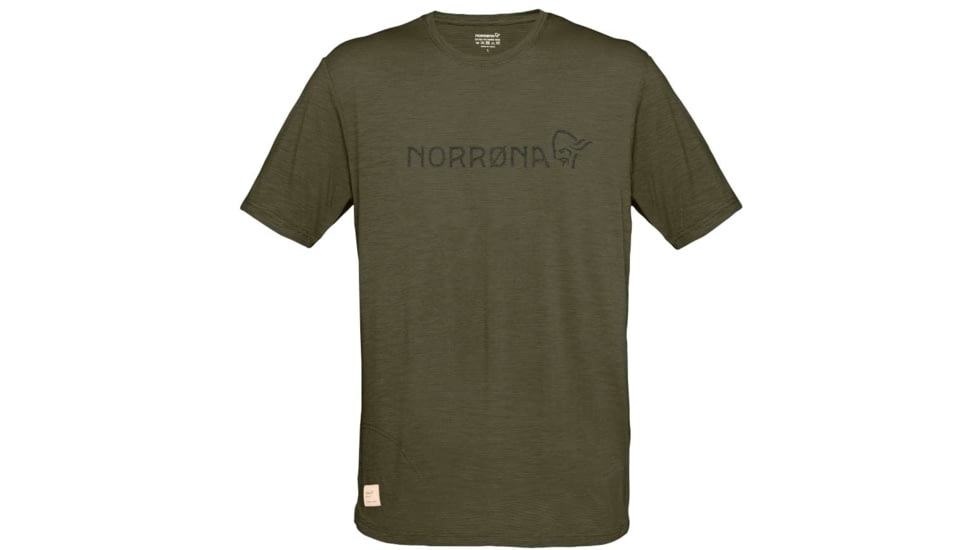 Norrona Svalbard Wool T-Shirt - Mens, Olive Night/Rosin, Extra Large, 2419-19 3319 XL