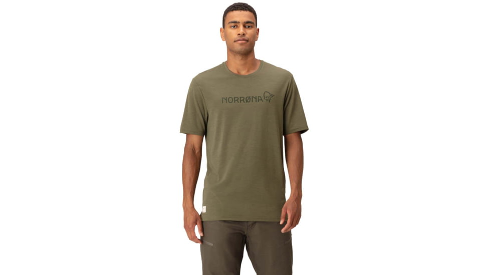 Norrona Svalbard Wool T-Shirt - Mens, Olive Night/Rosin, Extra Large, 2419-19 3319 XL