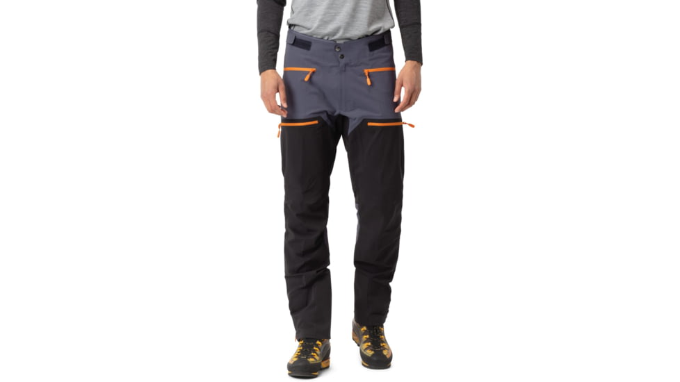 Norrona Trollveggen Flex One Pants - Men's, Cool Black/Orange, Extra Large, 1608-22 7779 XL