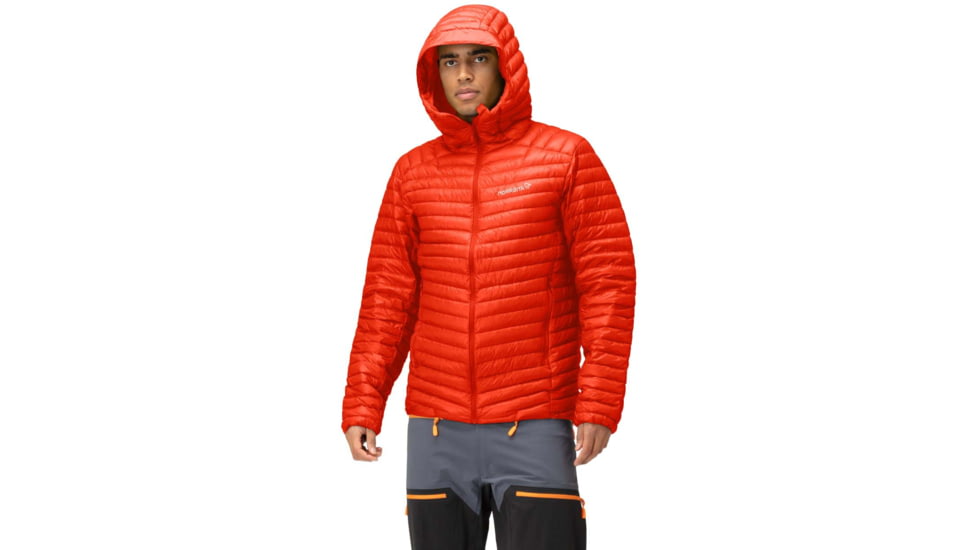 Norrona Trollveggen Superlight Down 850 Hooded Jacket - Mens, Arednalin Red, Large, 1619-22 5630 L