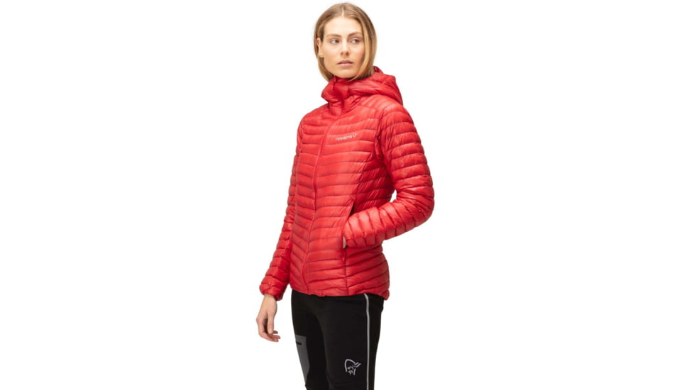 Norrona Trollveggen Superlight Down 850 Hooded Jacket - Womens, True Red, Medium, 1621-22 1105 M