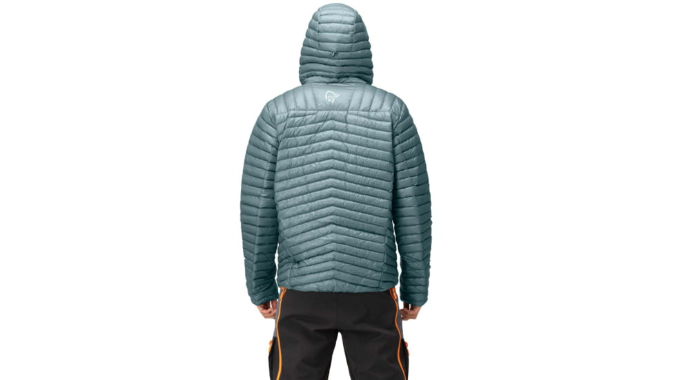 Norrona Trollveggen Superlight Down850 Hood Jacket - Mens, North Atlantic/Sulphur Spring, L, 1619-22-6627-L
