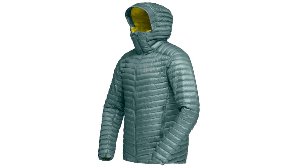 Norrona Trollveggen Superlight Down850 Hood Jacket - Mens, North Atlantic/Sulphur Spring, L, 1619-22-6627-L