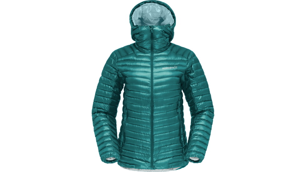 Norrona Trollveggen Superlight Down850 Hood Jacket - Womens, Everglade, Large, 1621-22-3413-L