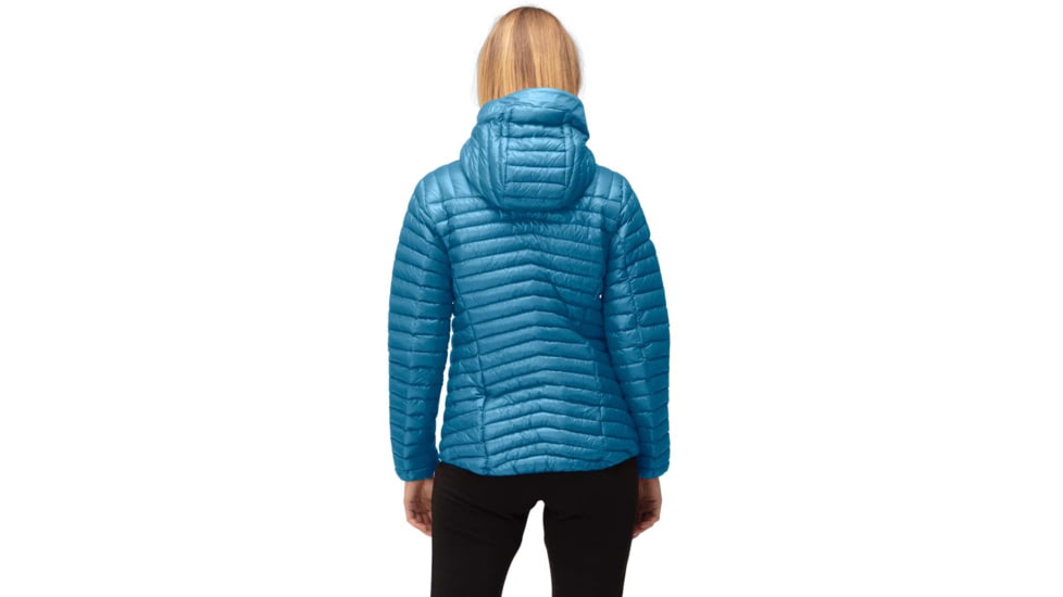 Norrona Trollveggen Superlight Down850 Hood Jacket - Womens, Hawaiian Surf, S, 1621-22-6610-S