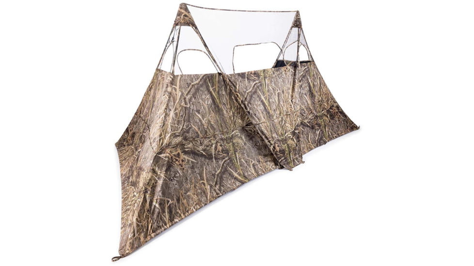 Nukem Grab &amp; Go Hunting Ground Blind Double Up System, Mossy Oak Habitat, Extra Large, NKDUS3HBXL