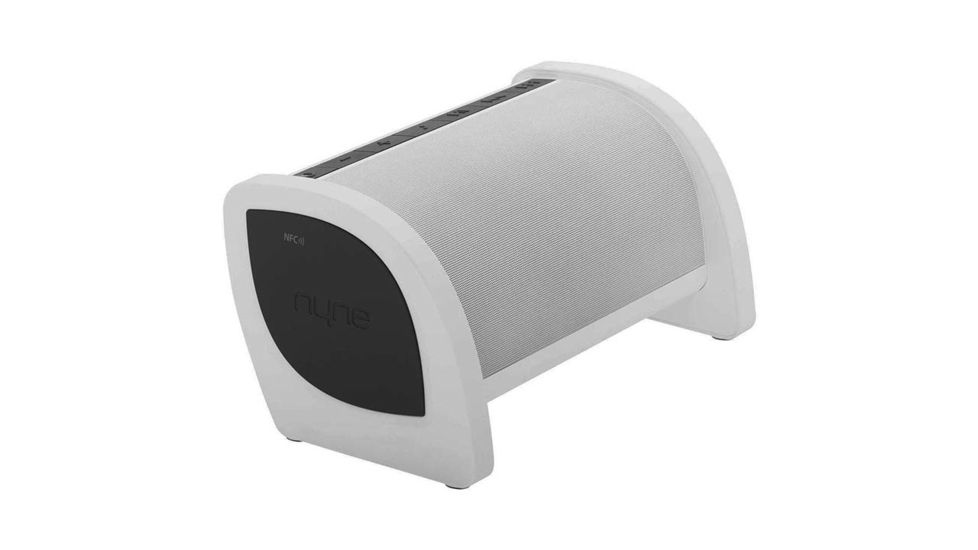 NYNE Bass Portable Bluetooth Speaker with Active Subwoofer, White/ Dark Grey BASSWHITE