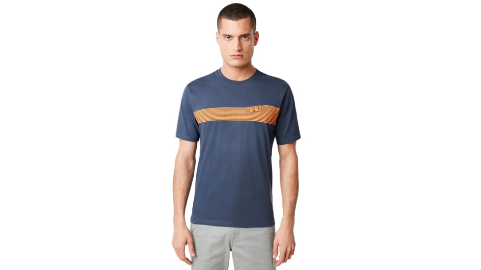 Oakley 249 Future Stripe Tee - Mens, Foggy Blue, Small, 457530-6FB-S