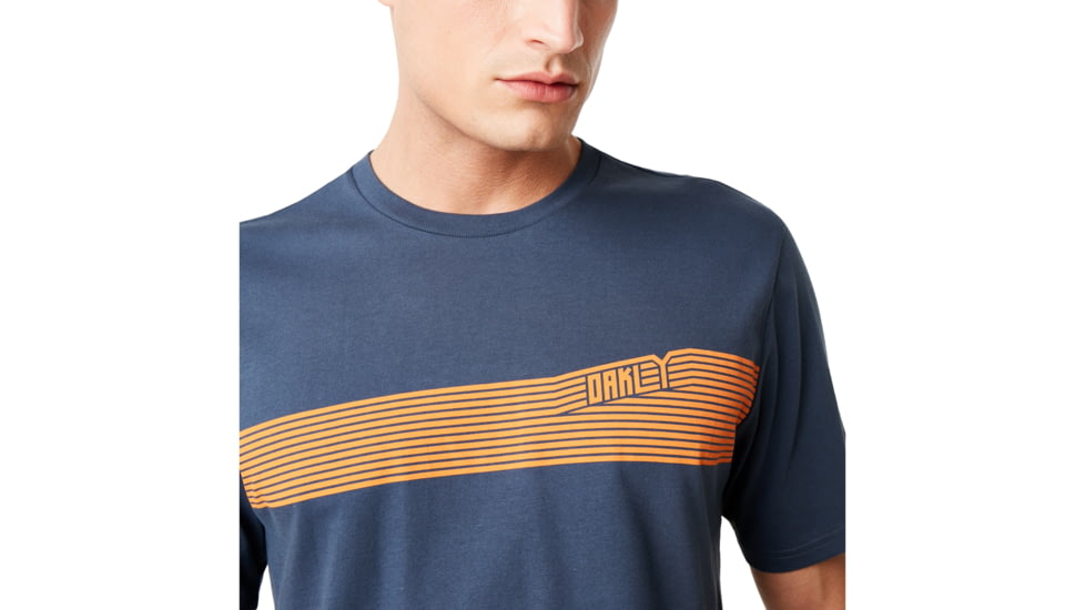 Oakley 249 Future Stripe Tee - Mens, Foggy Blue, Small, 457530-6FB-S