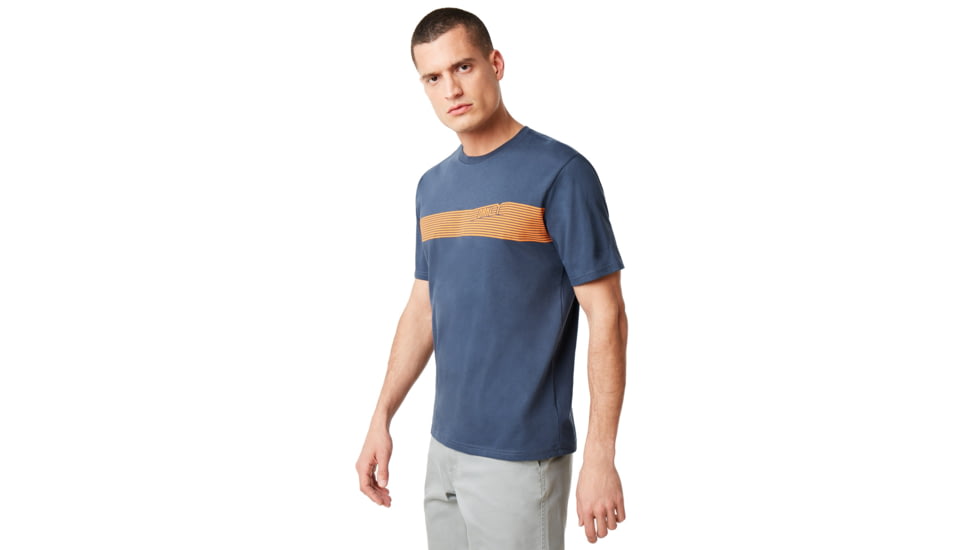 Oakley 249 Future Stripe Tee - Mens, Foggy Blue, Small, 457530-6FB-S