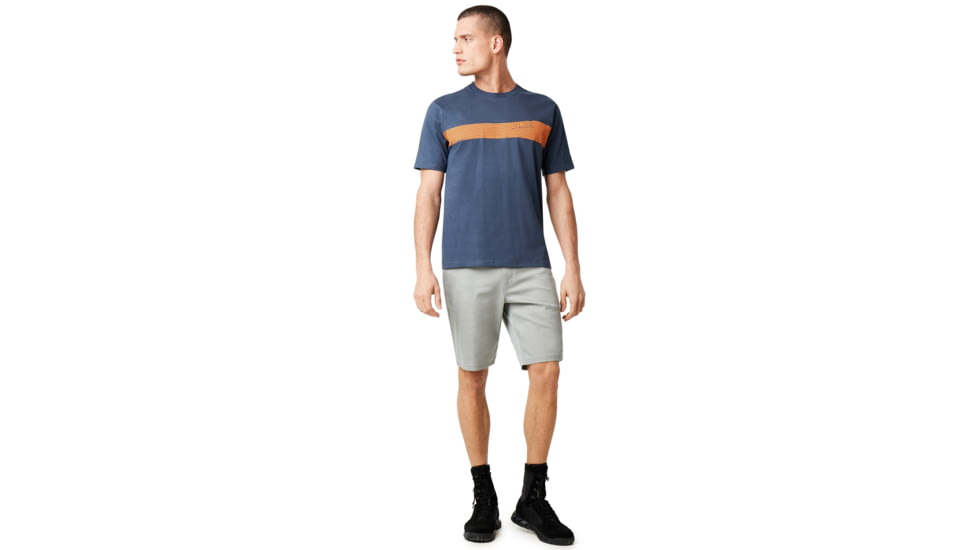 Oakley 249 Future Stripe Tee - Mens, Foggy Blue, Small, 457530-6FB-S