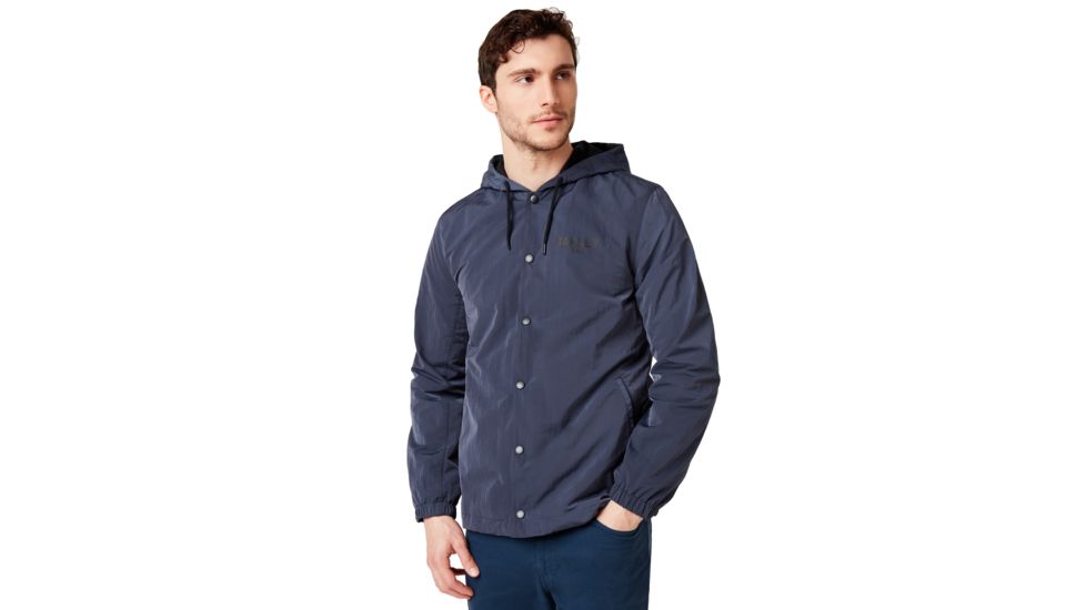 Oakley 75 Hoodie Coach Jacket - Mens, Foggy Blue, Large, 412800-6FB-L