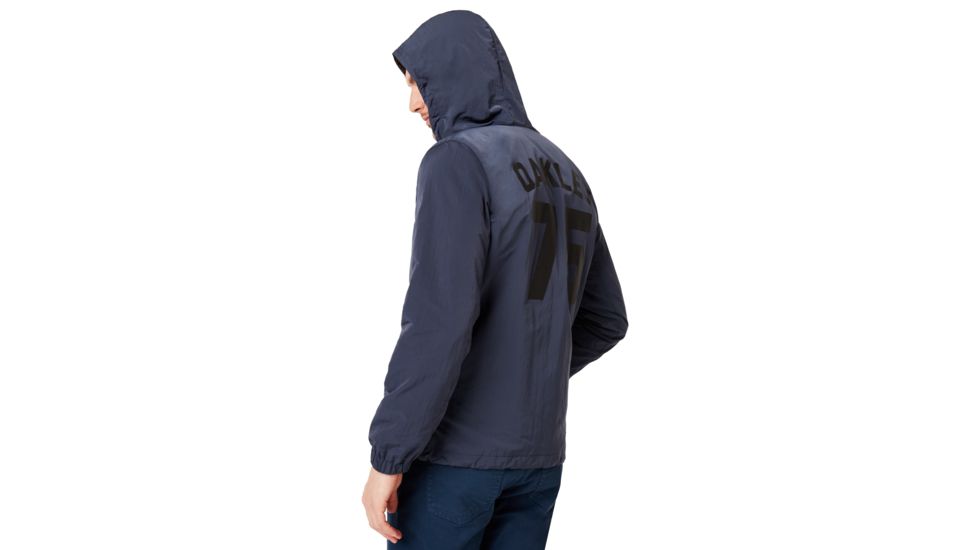 Oakley 75 Hoodie Coach Jacket - Mens, Foggy Blue, Large, 412800-6FB-L