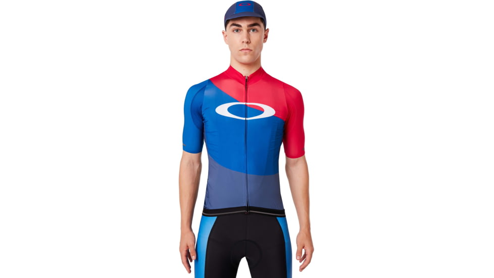 Oakley Aero Jersey - Mens, Foggy Blue, Small, 434359-6FB-S