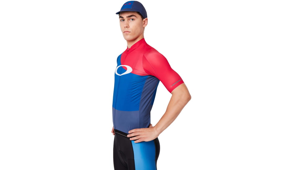 Oakley Aero Jersey - Mens, Foggy Blue, Small, 434359-6FB-S