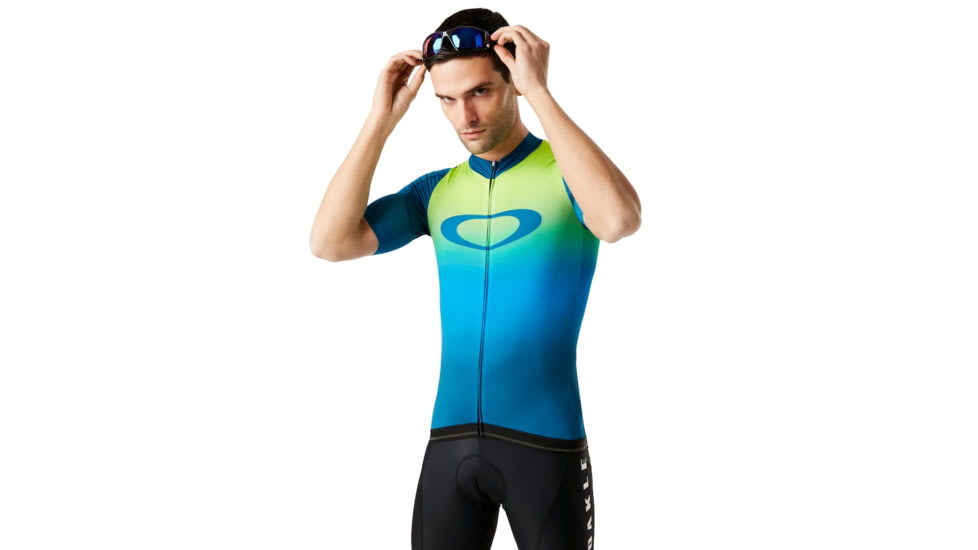 Oakley Aero Jersey - Mens, Jade Iridium, Large, 434359-7JJ-L
