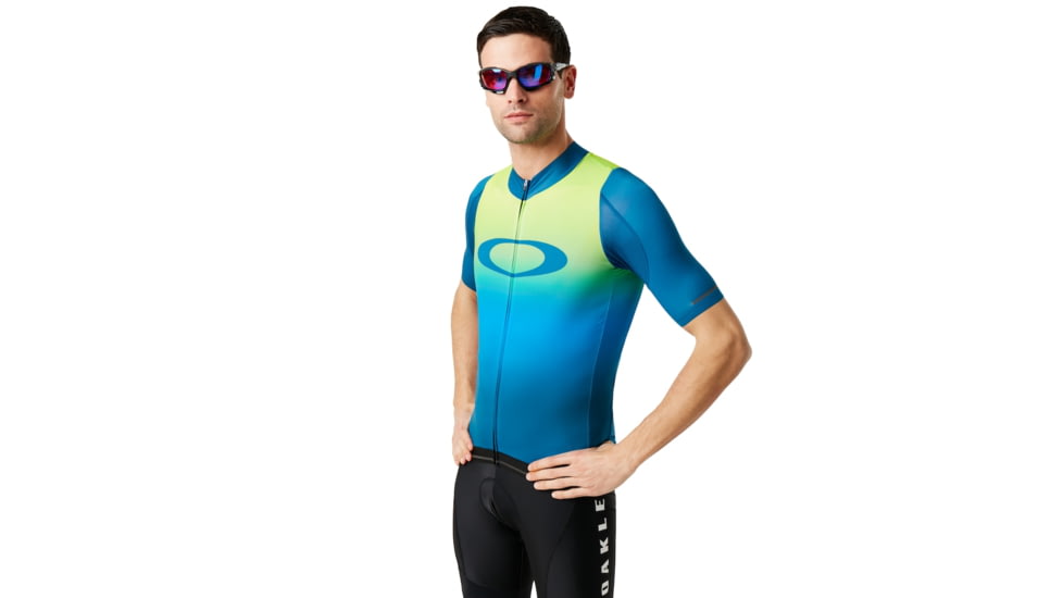 Oakley Aero Jersey - Mens, Jade Iridium, Large, 434359-7JJ-L