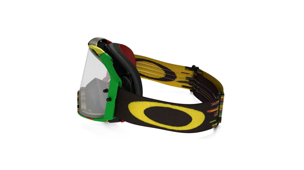 Oakley Airbrake MX Goggles, Rasta/Clear, OO7046-35