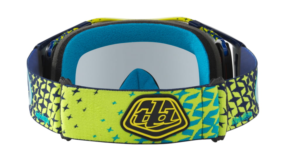 Oakley Airbrake MX Goggles, Starburst Yellow/Blue/Irid, OO7046-42