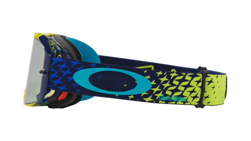 Oakley Airbrake MX Goggles, Starburst Yellow/Blue/Irid, OO7046-42