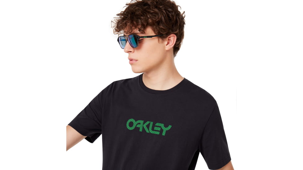 Oakley Allover Logo Tee - Men's, Blackout, Extra Small, 457939-02E-XS