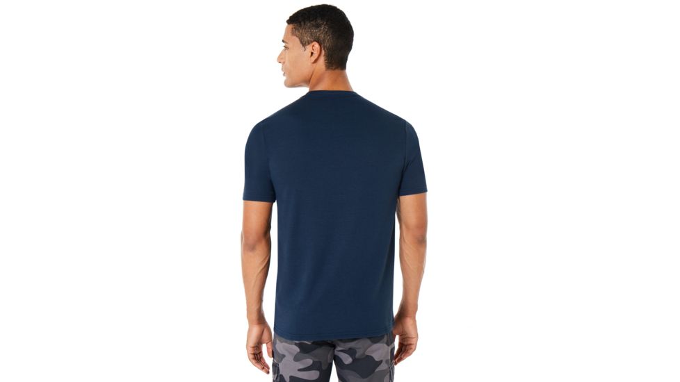 Oakley Bark New Short Sleeve - Mens, Fathom, Extra Large, 457131-6AC-XL