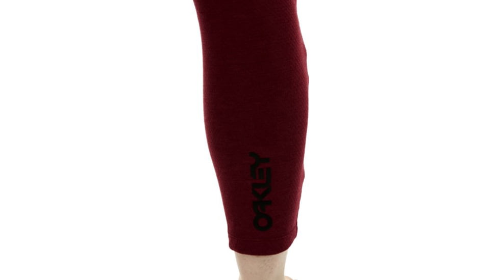 Oakley Base Leggings - Womens, Burgundy, Extra Small, 532343-402-XS