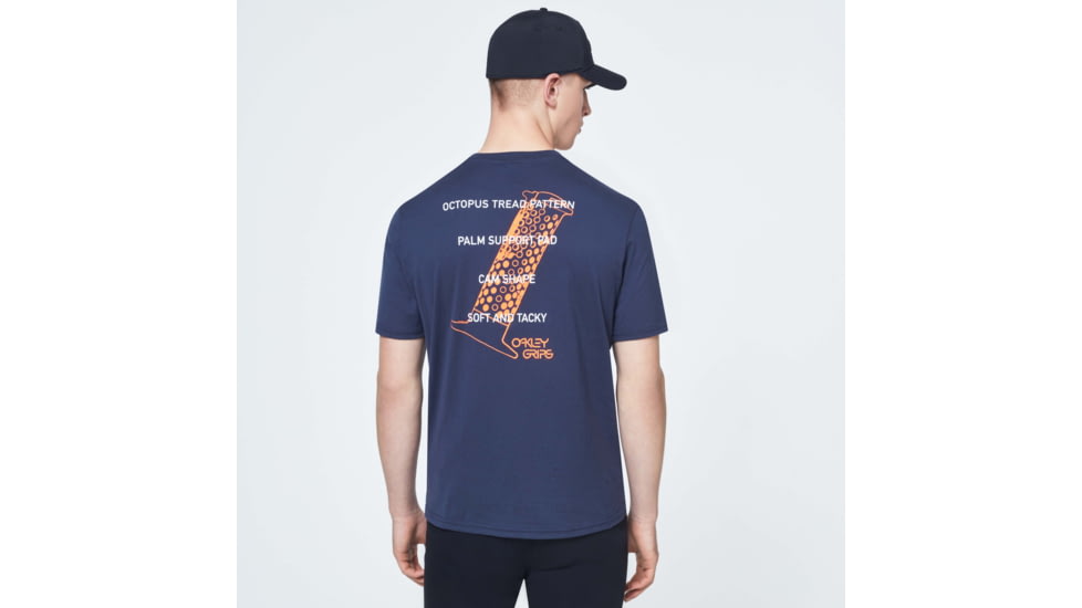 Oakley Bold O-Grip Short Sleeve Tee - Mens, Foggy Blue, Extra Large, FOA400579-6FB-XL