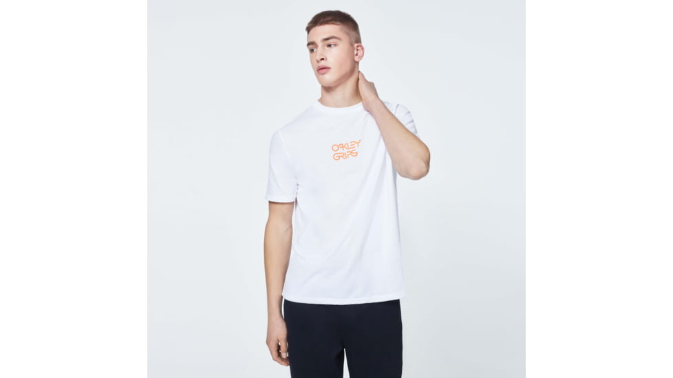 Oakley Bold O-Grip Short Sleeve Tee - Mens, White, Medium, FOA400579-100-M