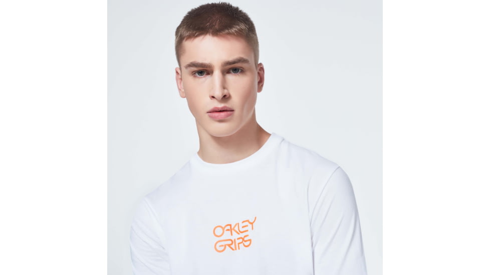 Oakley Bold O-Grip Short Sleeve Tee - Mens, White, Medium, FOA400579-100-M