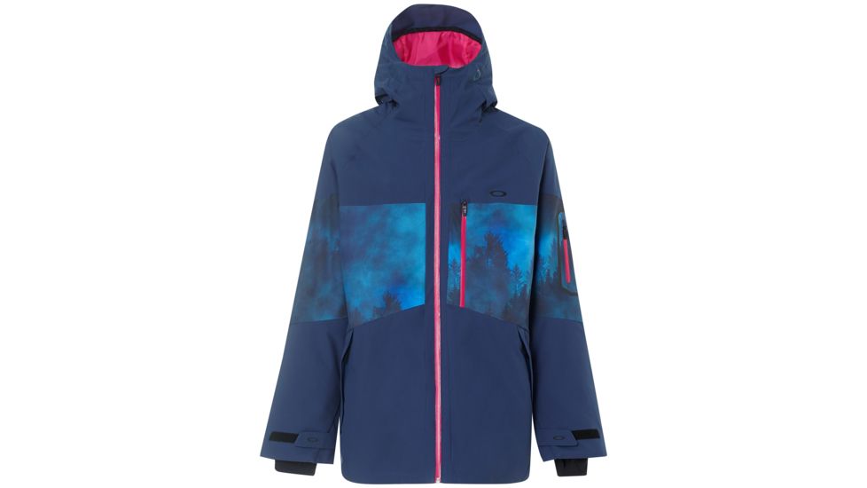 Oakley Cedar Ridge Insulated 2L 10K Jacket - Mens, Blue Forest P, Large, 412785A-6CT-L