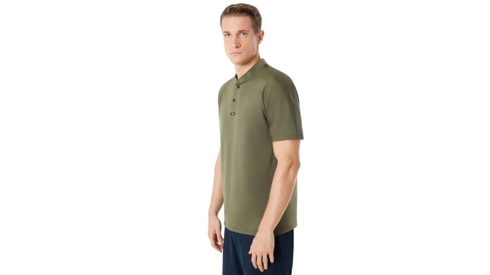 Oakley Engineered Short Sleeve Polo Bomber Collar - Mens, Dark Brush, Medium, 434221-86V-M