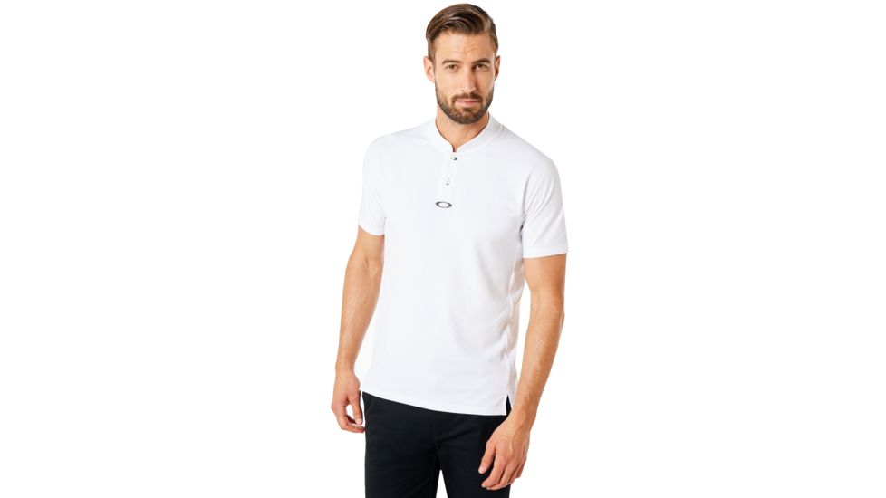 Oakley Engineered Short Sleeve Polo Bomber Collar - Mens, White, Medium, 434221-100-M