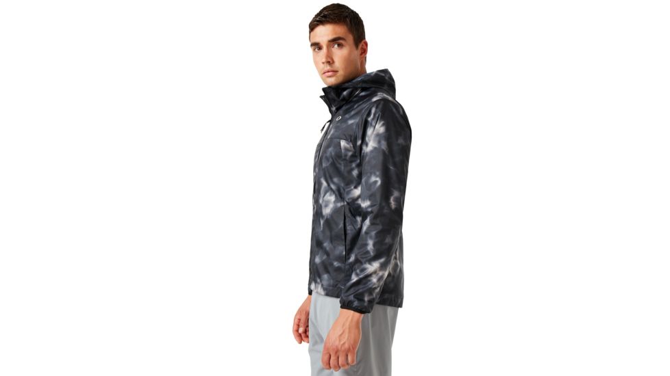 Oakley Enhance Graphic Wind Warm Jacket 9.7 - Mens, Black Print, Extra Large, 412822-02E-XL