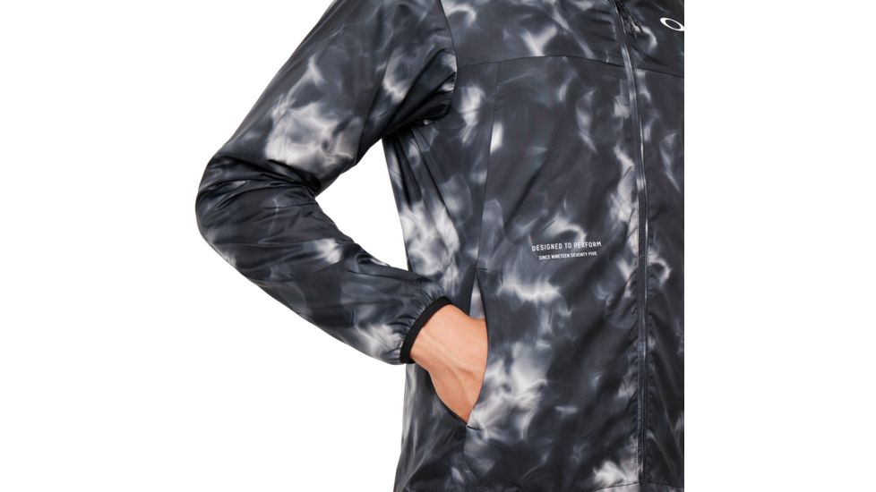 Oakley Enhance Graphic Wind Warm Jacket 9.7 - Mens, Black Print, Extra Large, 412822-02E-XL