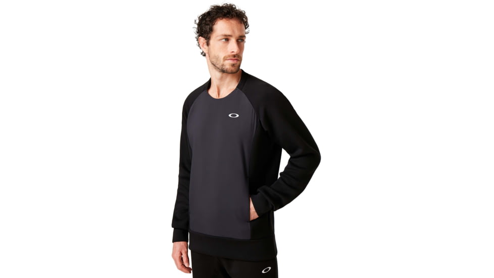 Oakley Enhance QD Fleece Crew Jackets 9.7 - Mens, Blackout, 2XL, 472586-02E-XXL
