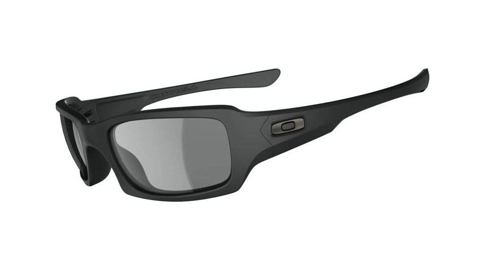 Oakley SI Fives Squared Sunglasses, Matte Black Frame, Polarized Grey Lens OO9238-11