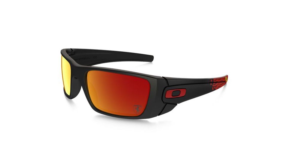 Oakley Fuel Cell Sunglasses Matte Black Frame, Ruby Iridium Lens-OO9096-A8