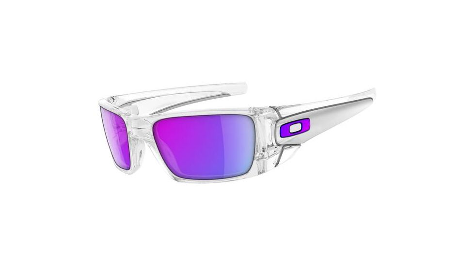 Oakley Fuel Cell Sunglasses - Polished Clear Frame w/ Violet Iridium Lenses OO9096-04
