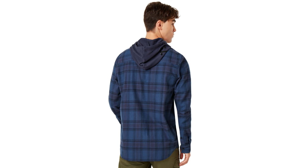 Oakley Icon Hooded Shirt - Mens, Foggy Blue, Large, 401925-6FB-L