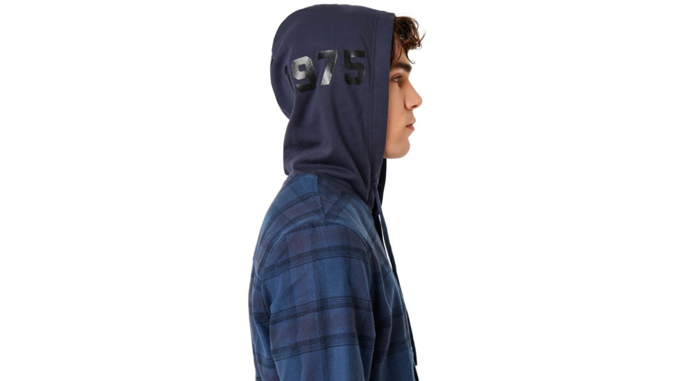 Oakley Icon Hooded Shirt - Mens, Foggy Blue, Large, 401925-6FB-L