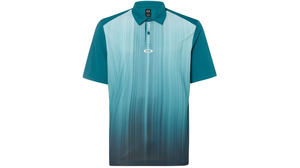 Oakley Infinity Line Golf Polo Short Sleeve - Mens, Petrol, Medium, 434309-9PE-M