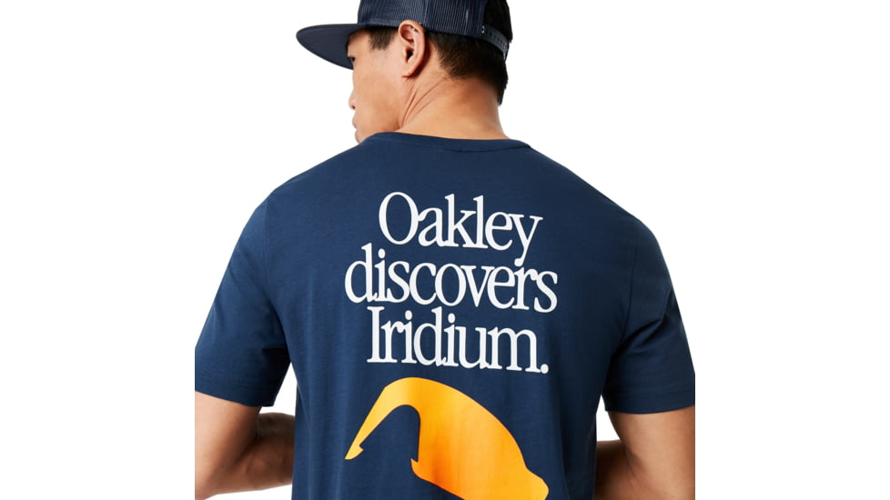 Oakley Iridium Tee - Mens, Foggy Blue, Extra Large, 457555-6FB-XL