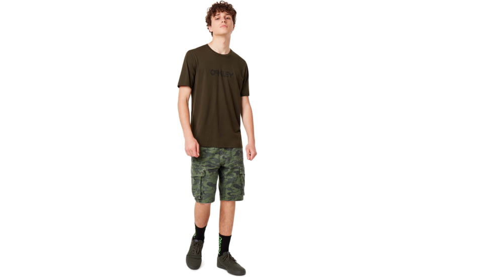 Oakley Logo Allover Logo Tee - Mens, New Dark Brush, Small, 457939-86L-S