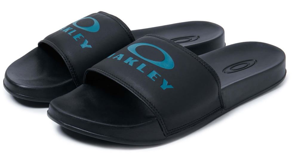 Oakley Logo Ellipse Slide - Mens, Blackout, 7.5, 15205-02E-7.5