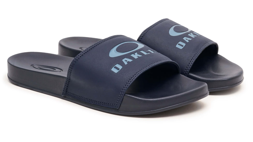 Oakley Logo Ellipse Slide - Mens, Foggy Blue, 8.5, 15205-6FB-8.5