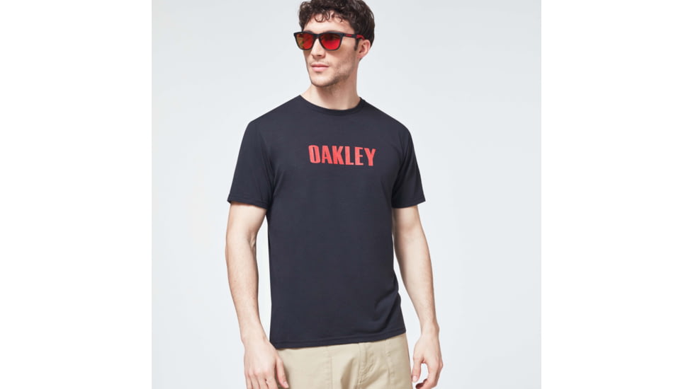 Oakley Logo Stars Short Sleeve Tee - Mens, Blackout, Small, FOA400068-02E-S