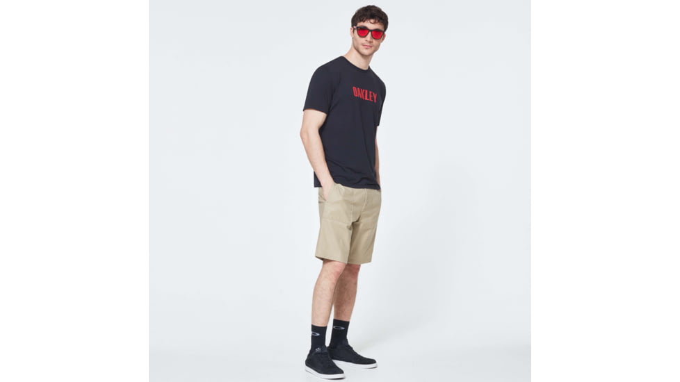 Oakley Logo Stars Short Sleeve Tee - Mens, Blackout, Small, FOA400068-02E-S